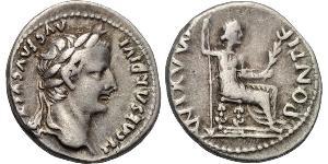 1 Denario Impero romano (27BC-395) Argento Tiberio Claudio Nerone (42 BC-37)