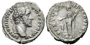 1 Denario Impero romano (27BC-395) Argento Antonino Pio  (86-161)