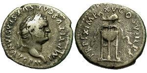 1 Denario Impero romano (27BC-395) Argento Tito (39-81)