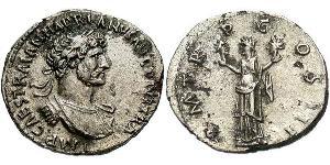 1 Denario Impero romano (27BC-395) Argento Adriano (76 - 138) 