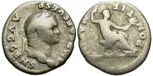 1 Denario Impero romano (27BC-395) Argento Vespasiano (9-79)