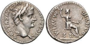 1 Denario Impero romano (27BC-395) Argento Tiberio Claudio Nerone (42 BC-37)