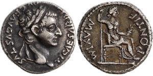 1 Denario Impero romano (27BC-395) Argento Tiberio Claudio Nerone (42 BC-37)