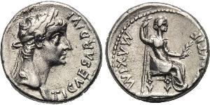 1 Denario Impero romano (27BC-395) Argento Tiberio Claudio Nerone (42 BC-37)