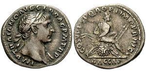 1 Denario Impero romano (27BC-395) Argento Traiano (53-117)