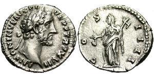 1 Denario Impero romano (27BC-395) Argento Antonino Pio  (86-161)