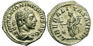 1 Denario Impero romano (27BC-395) Argento Eliogabalo (203-222)