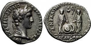 1 Denario Impero romano (27BC-395) Argento Augustus (63BC- 14) 