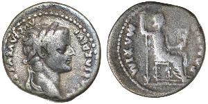 1 Denario Impero romano (27BC-395) Argento Tiberio Claudio Nerone (42 BC-37)