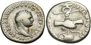 1 Denario Impero romano (27BC-395) Argento Domiziano (51-96)