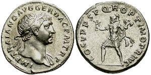 1 Denario Impero romano (27BC-395) Argento Traiano (53-117)