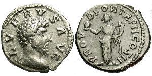 1 Denario Impero romano (27BC-395) Argento Lucio Vero (130-169)