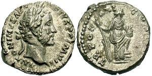 1 Denario Impero romano (27BC-395) Argento Antonino Pio  (86-161)