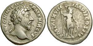 1 Denario Impero romano (27BC-395) Argento Marco Aurelio (121-180)