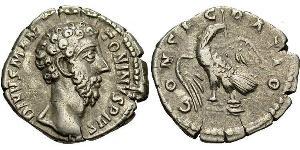 1 Denario Impero romano (27BC-395) Argento Marco Aurelio (121-180)