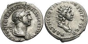 1 Denario Impero romano (27BC-395) Argento Traiano (53-117)