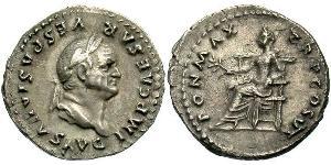 1 Denario Impero romano (27BC-395) Argento Vespasiano (9-79)