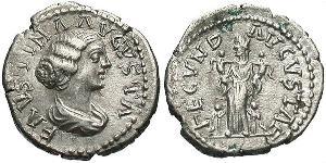 1 Denario Impero romano (27BC-395) Argento Faustina II (130-175)