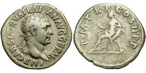 1 Denario Impero romano (27BC-395) Argento Traiano (53-117)