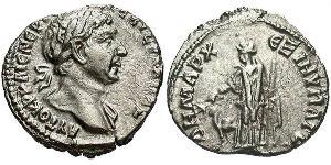 1 Denario Impero romano (27BC-395) Argento Traiano (53-117)