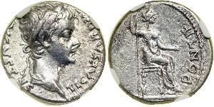 1 Denario Impero romano (27BC-395) Argento Tiberio Claudio Nerone (42 BC-37)