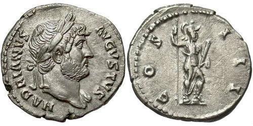 1 Denario Impero romano (27BC-395) Argento Adriano (76 - 138) 