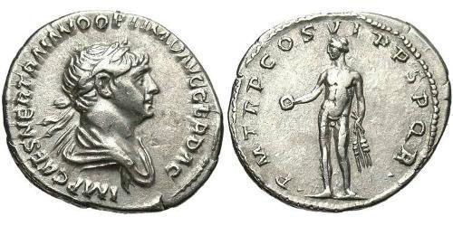 1 Denario Impero romano (27BC-395) Argento Traiano (53-117)