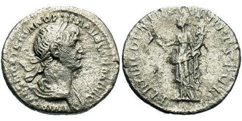 1 Denario Impero romano (27BC-395) Argento Traiano (53-117)