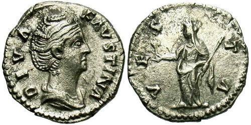 1 Denario Impero romano (27BC-395) Argento Faustina maggiore(105-141)