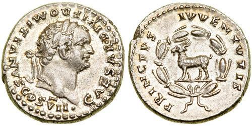 1 Denario Impero romano (27BC-395) Argento Domiziano (51-96)