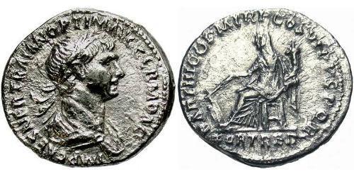 1 Denario Impero romano (27BC-395) Argento Traiano (53-117)