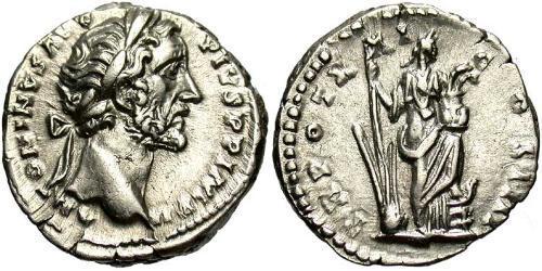 1 Denario Impero romano (27BC-395) Argento Antonino Pio  (86-161)