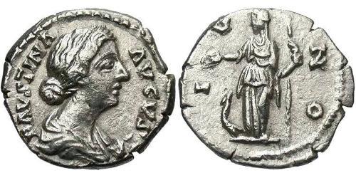 1 Denario Impero romano (27BC-395) Argento Faustina II (130-175)