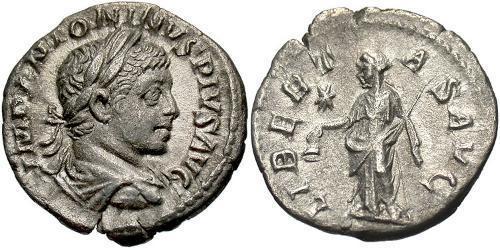 1 Denario Impero romano (27BC-395) Argento Eliogabalo (203-222)