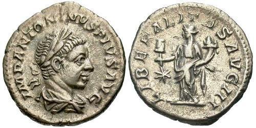 1 Denario Impero romano (27BC-395) Argento Eliogabalo (203-222)