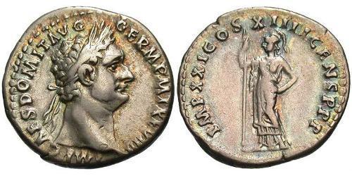 1 Denario Impero romano (27BC-395) Argento Domiziano (51-96)