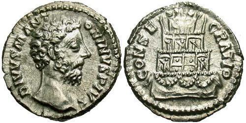 1 Denario Impero romano (27BC-395) Argento Marco Aurelio (121-180)