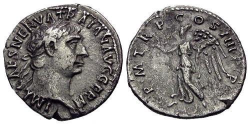 1 Denario Impero romano (27BC-395) Argento Traiano (53-117)