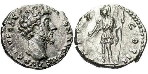 1 Denario Impero romano (27BC-395) Argento Marco Aurelio (121-180)