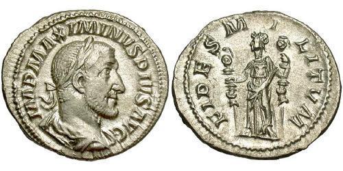 1 Denario Impero romano (27BC-395) Argento Massimino I (173-238)