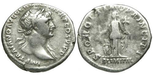 1 Denario Impero romano (27BC-395) Argento Traiano (53-117)