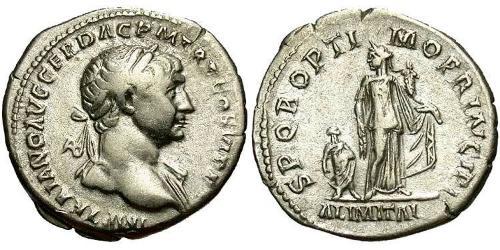 1 Denario Impero romano (27BC-395) Argento Traiano (53-117)