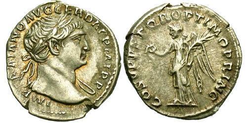 1 Denario Impero romano (27BC-395) Argento Traiano (53-117)