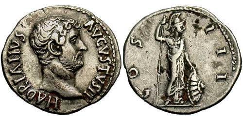 1 Denario Impero romano (27BC-395) Argento Adriano (76 - 138) 