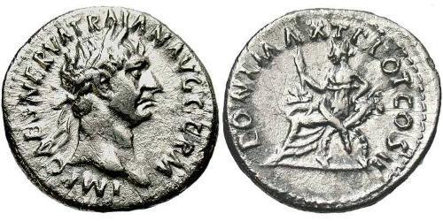 1 Denario Impero romano (27BC-395) Argento Traiano (53-117)