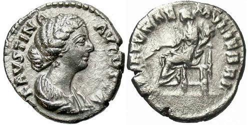 1 Denario Impero romano (27BC-395) Argento Faustina II (130-175)