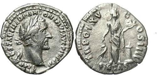 1 Denario Impero romano (27BC-395) Argento Antonino Pio  (86-161)