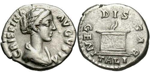 1 Denario Impero romano (27BC-395) Argento Bruzia Crispina (164-187)