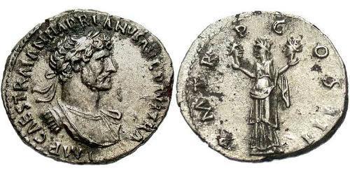 1 Denario Impero romano (27BC-395) Argento Adriano (76 - 138) 