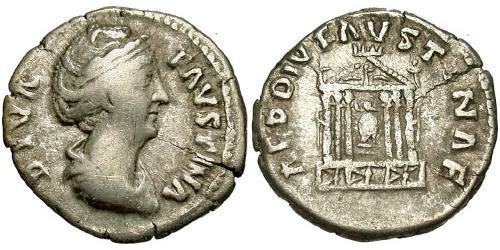 1 Denario Impero romano (27BC-395) Argento Faustina maggiore(105-141)